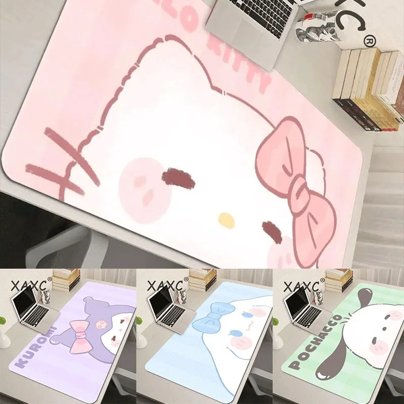 

MINISO Disney Sanrio Kawaii Cute Cat Hello Kitty Cinnamoroll Kuromi My Melody Mousepad Mouse Mat with Gaming Accessories Ins