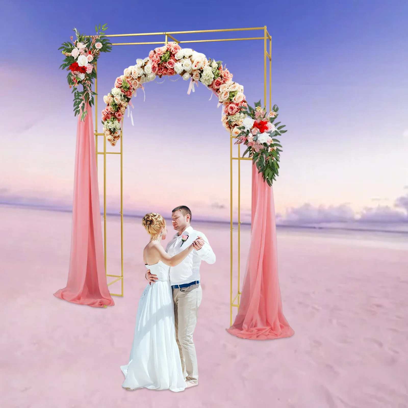 Wedding Arch Backdrop Stand - Durable, Load-bearing, DIY Decoratable, Suitable for Various Events and Outdoor Plant Growth