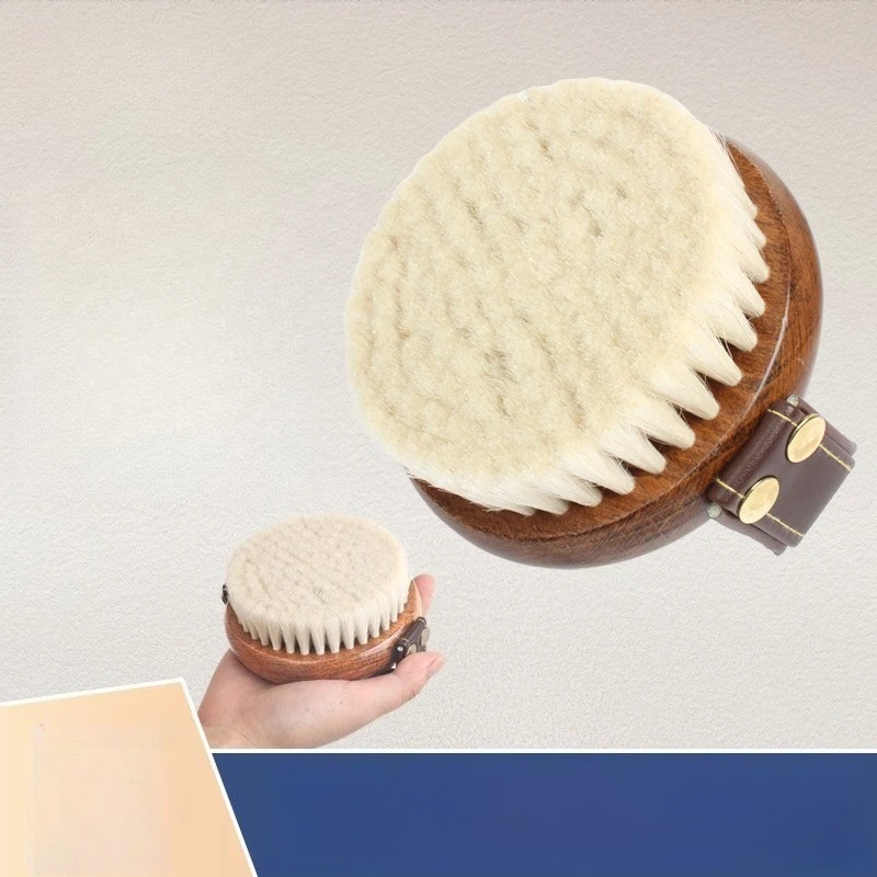 Round Wooden Horse Curry Comb Grooming Tool Soft Shedding Brush for Horses Tack Cleaning Supplies Equestrian Accessories