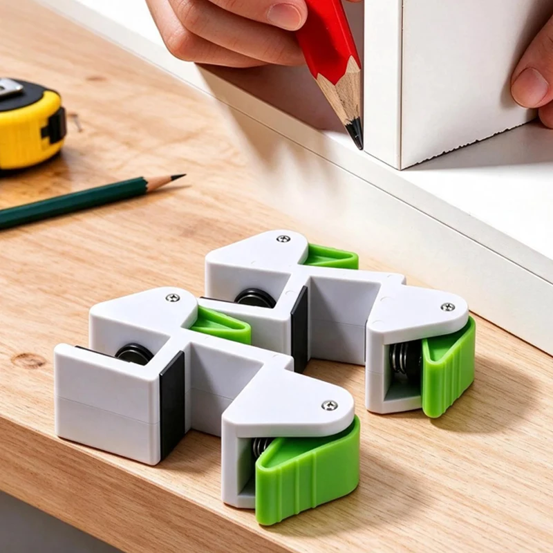 Cabinet Plank Marker Quick Clamp Adjustable Wardrobe Side Carpentry Installation Fixing Clamp Tool Scribing Jig for Woodworking