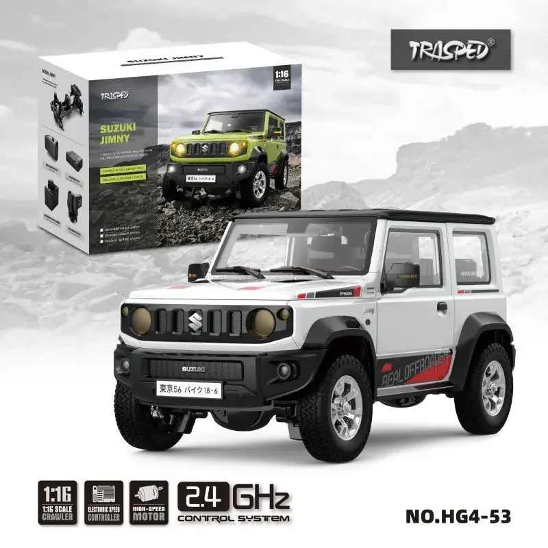 HG 1/16 Suzuki Jimny HG4-53 Simulation Model Lights Horn Smoke Rc Car Full Scale Off-Road Climbing RC Car No.HG4-53