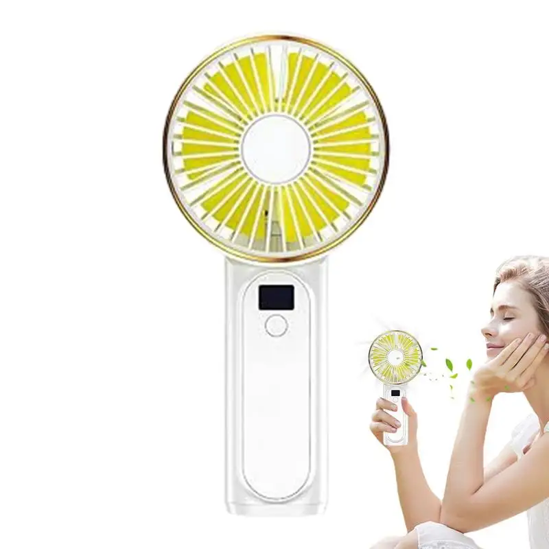 Portable Fan Personal Handheld Cooling Travel Fan 6-Speed Adjustment USB Personal Neck Fan Angle Adjustable Fan For Home Studio