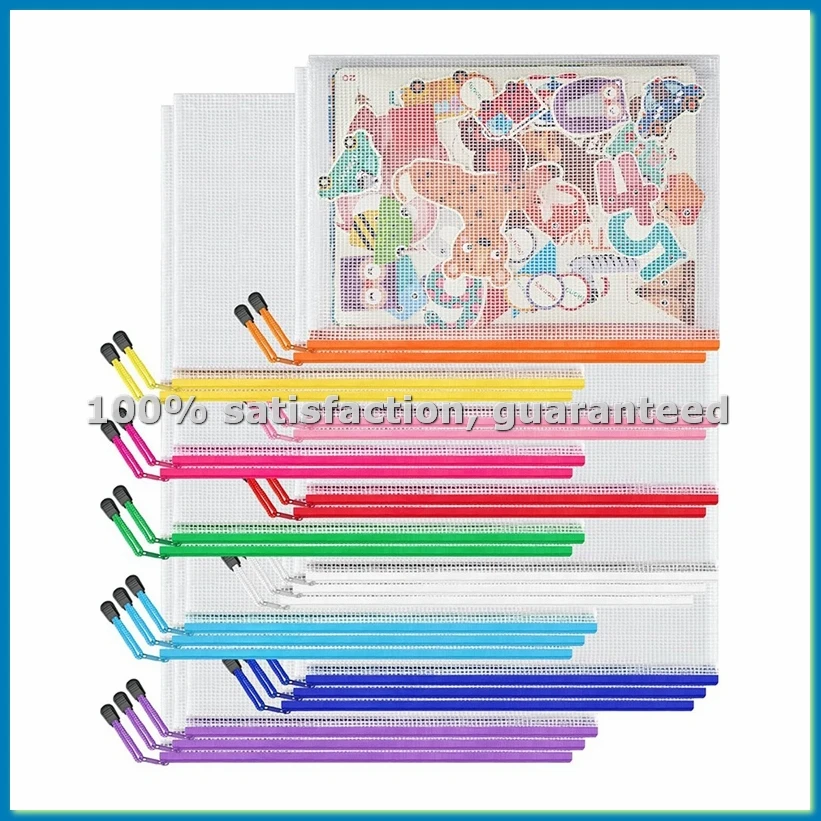 

Сетчатая сумка для документов на молнии, 10 цветов, формат А4, водонепроницаемая, 24 шт. - A33R