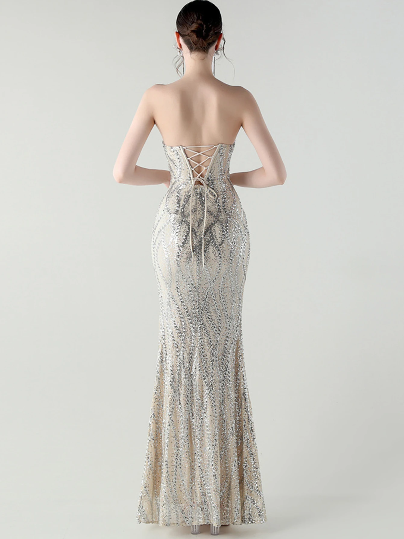 Seksowne długie suknie ślubne bez pleców kobiety eleganckie luksusowe urodziny cekinowa letnia sukienka kobieta formalne suknie wieczorowe na studniówkę Vestidos