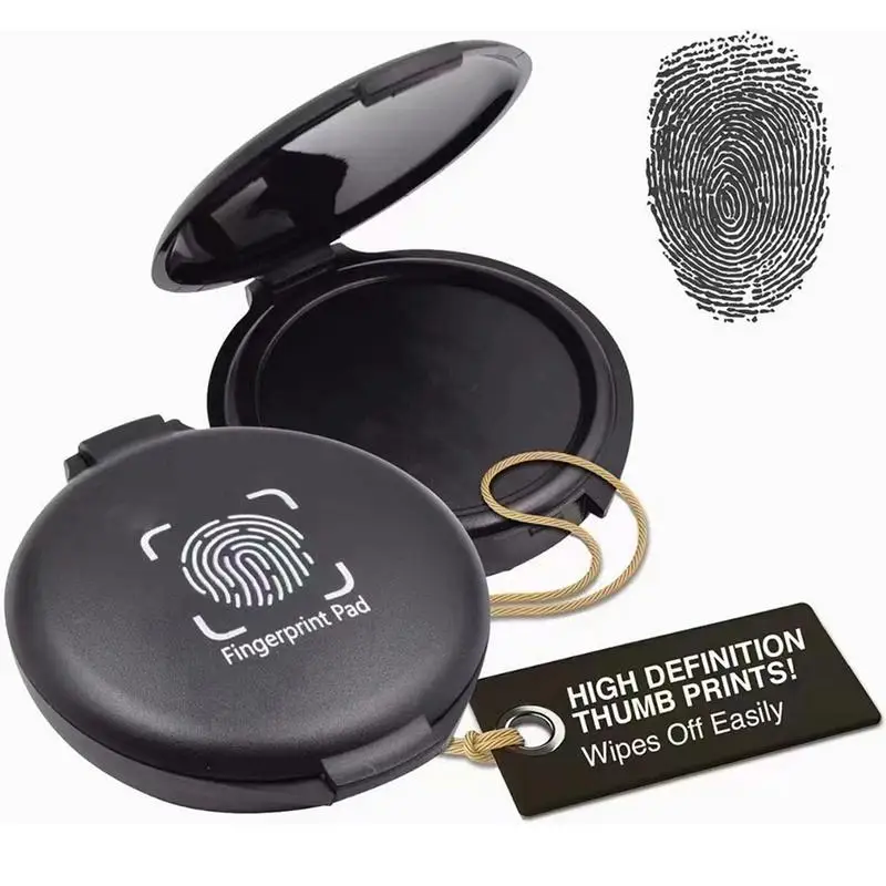 Fingerprint Ink Pad Thumbprint Ink Pad for Notary Supplies Identification Security ID Fingerprint Cards Fingerprint kit