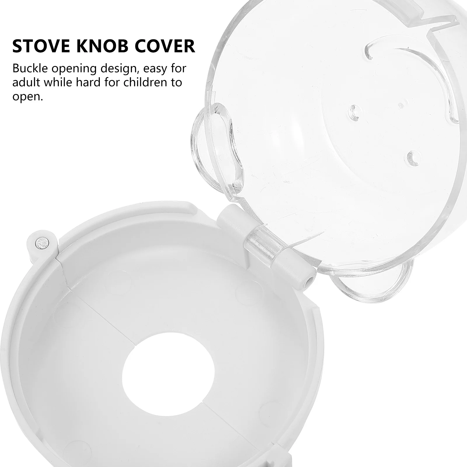 3PCS Gas Stove Cover Knob Protectors Child Safety Baby Proof Locks Nonslip High Temp PP Easy Open Prevent Leakage