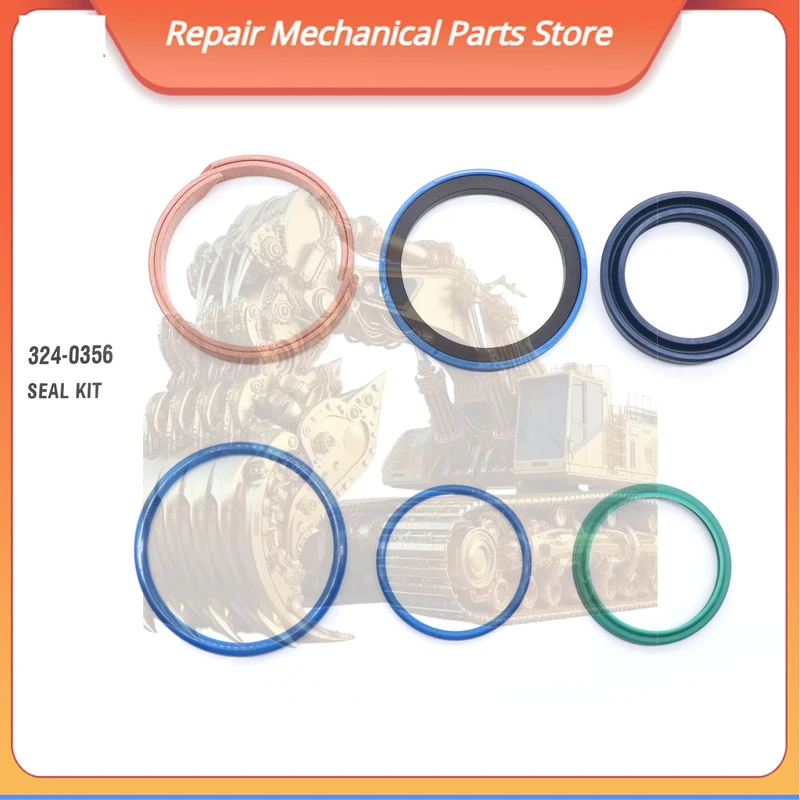 

324-0356 3240356 Backhoe Loader Hydraulic Cylinder Seal Kit For Cat 420f 428e 428f 430f 432e 432f 442e