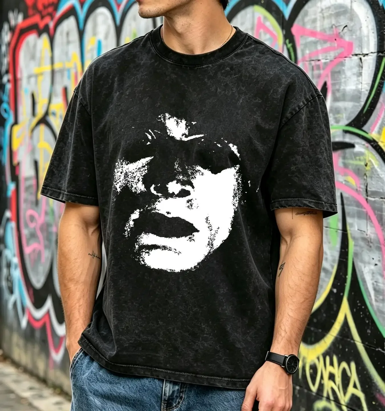 washed T Shirt The Cabinet of Dr Caligari Cesare Awakening 1920 Silent Horror Classic long or short sleeves vintage Washed