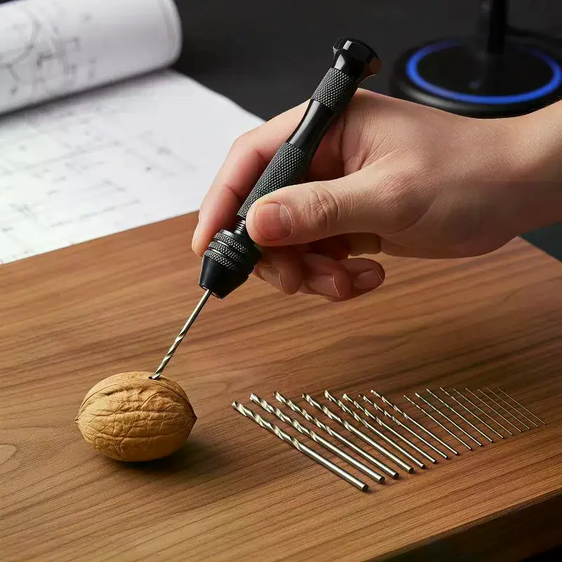 26Pcs Fine Drilling Hand Drill Bits High Speed Steel Portable Mini Twist Drill Kit for DIY Craft Jewelry Model Making