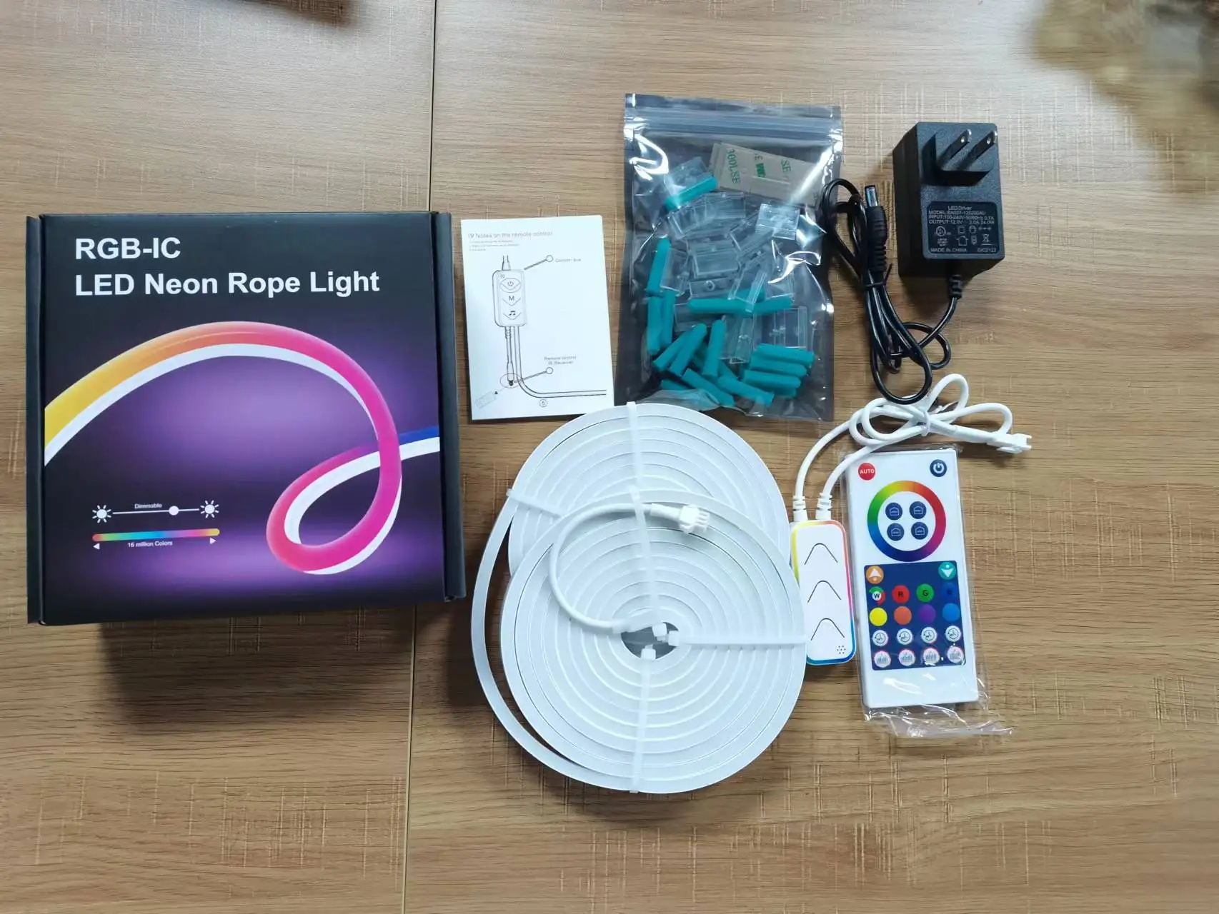 WiFi RGB-IC LED Neon Rope Light String Dimmable With Music Sync Smart App Remote Control 16 Million DIY Colors Supp Alexa Google