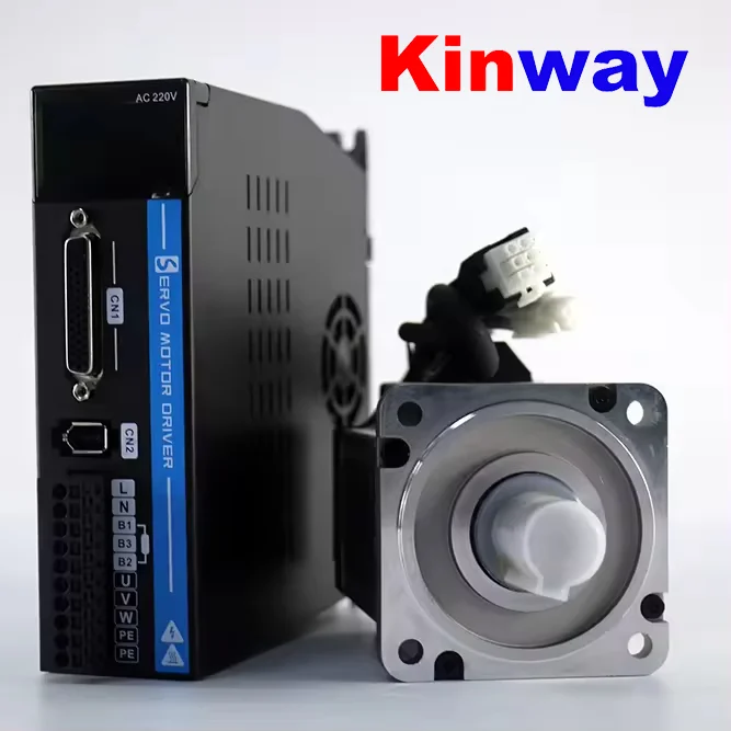 Kinway CNC Servos 80mm 1000W 220V 4A 3.2N.m 3000RPM Servos 17bit Absolute Value servo motor driver kit 80M03230B +LC10P-1000