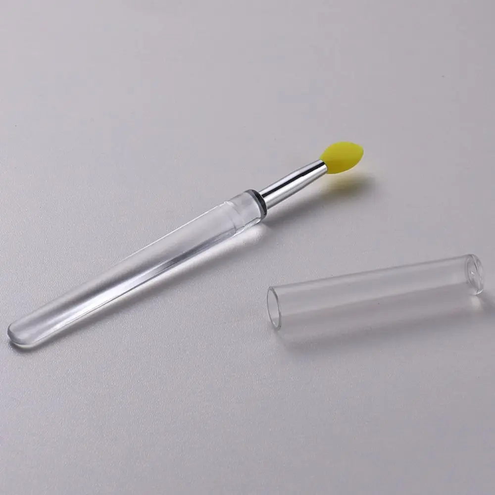 

Silicone Eye shadow Beauty Tools Concealer Lipstick Applicators Makeup Brushes Lip Brushes with Protect Cap Lip Mask Brushes
