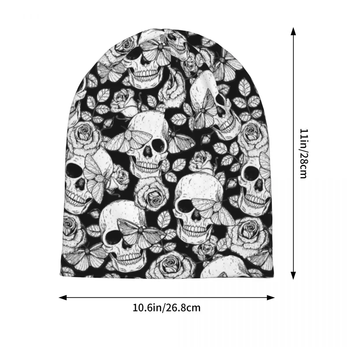 Skull Print Horror Skeleton Death Unisex Adult Beanies Caps Knitted Bonnet Hat Warm Fashion Autumn Winter Outdoor Skullies Hats