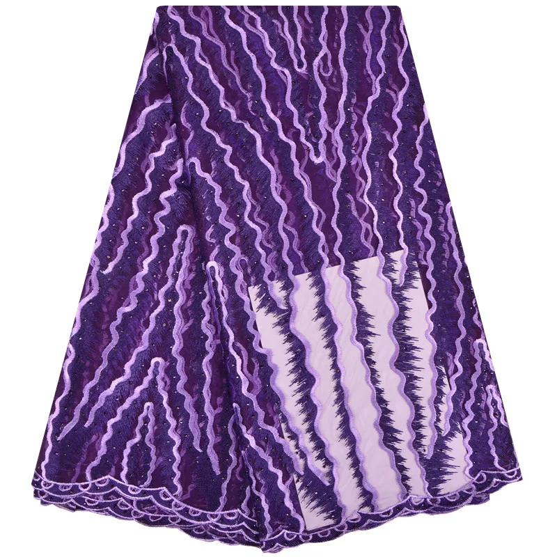 

Kalume African Stones Lace Fabric 2024 Nigerian Tulle Lace Fabric High Quality 5 Yards For Sew Diy Dress Party Wedding A1228