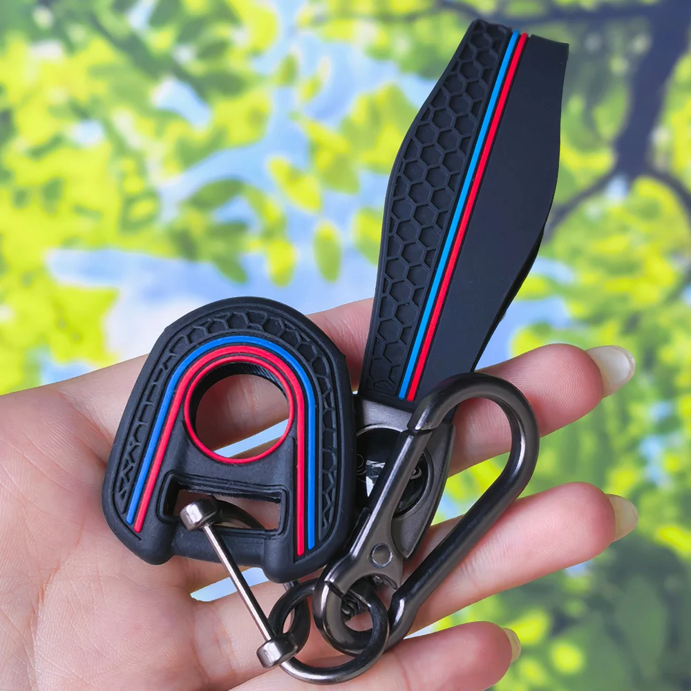 New Soft Flexible Silicone Key Shell With Keychain For Honda CB650R High Quality Motorcycle Accessories Protective Key Case Cap