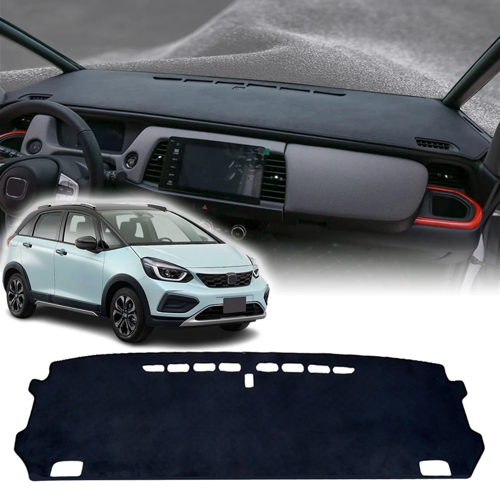 

fit for Honda Fit Jazz 2020 2021 2022 2023 2024 Dashmat DashMat Sunshade Dashboard Cover Pad Protective Carpet Car Accessories
