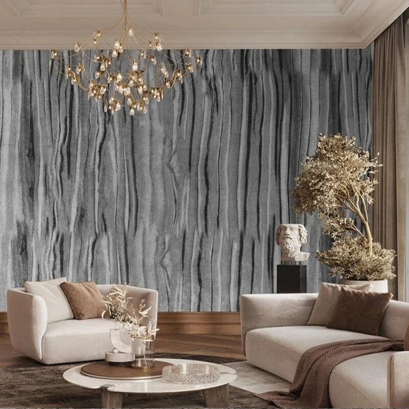

Original full-width gray-patterned background picture for TV bedroom home decoration background wall painting