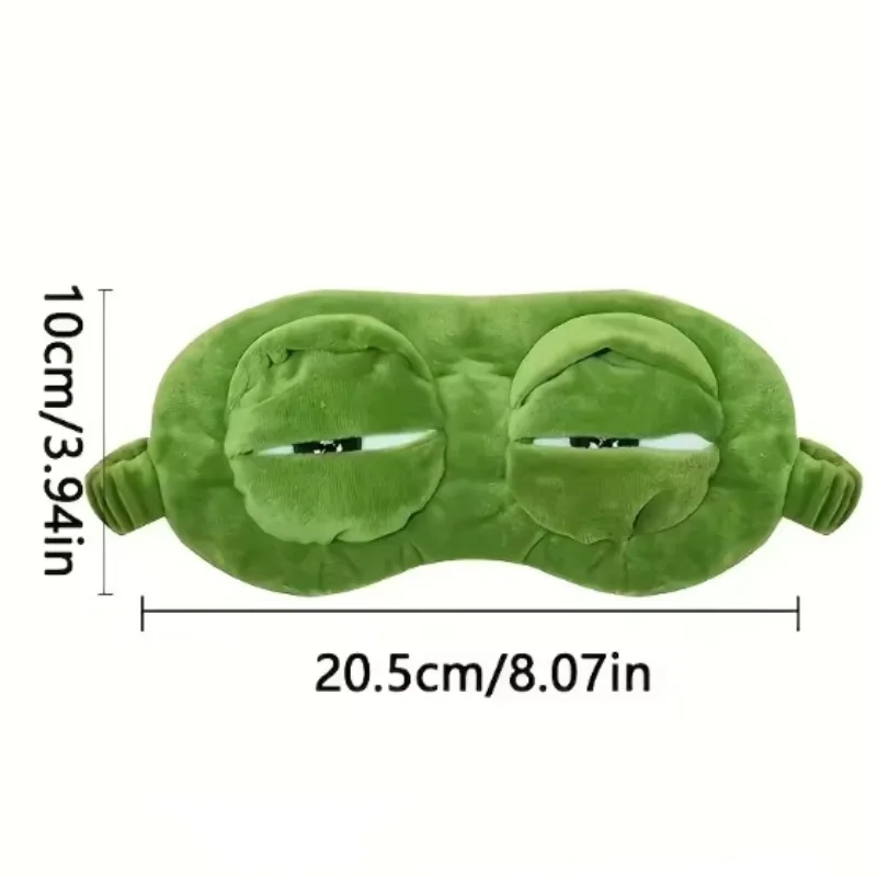 Máscara para dormir de rana 3D, parasol Natural para dormir, mujeres y hombres, dibujos animados creativos, suave, portátil, venda para los ojos, parche ocular para viajes y oficina