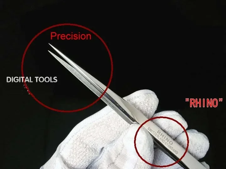 Jepang RHINO RH-111 Forceps Swiss Standard Specular presisi tinggi Super keras tajam untuk memperbaiki jam tangan atau ponsel