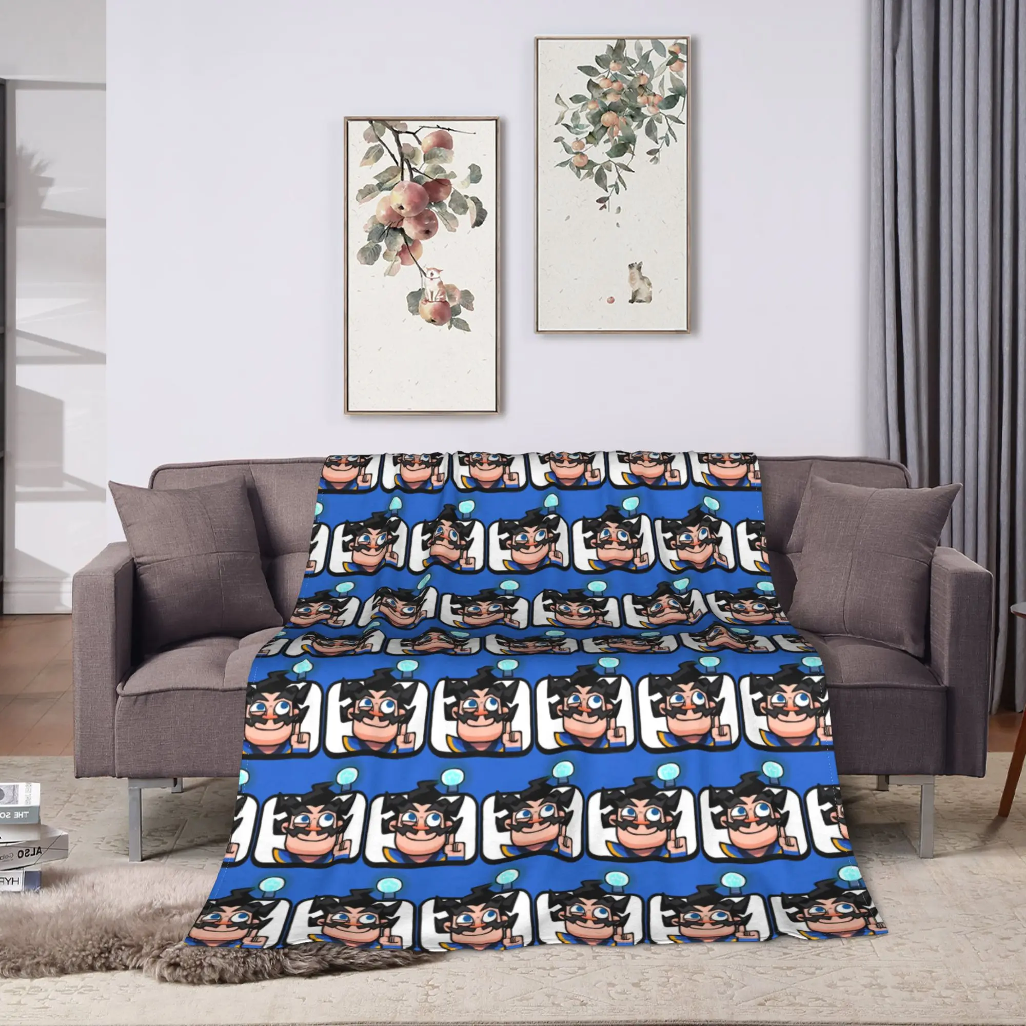 فكرة Ewiz Clashs Royales بطانية السفر الفانيلا رمي بطانية لغرفة المعيشة سوبر الدافئة تصميم جودة المفرش هدية فكرة #2