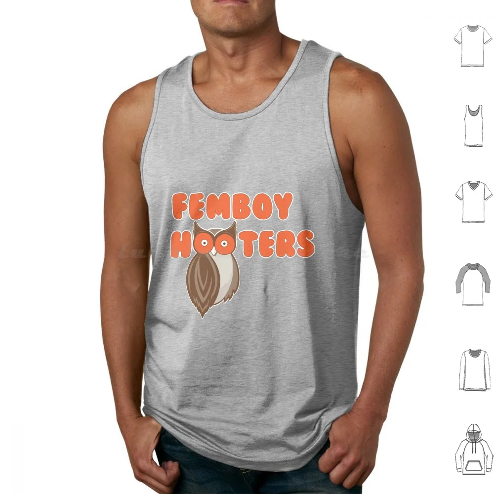 

Femboy Hooters Tank Tops Vest Sleeveless Hooters Femboy Femboy Hooters Meme Femboy Hooters Art