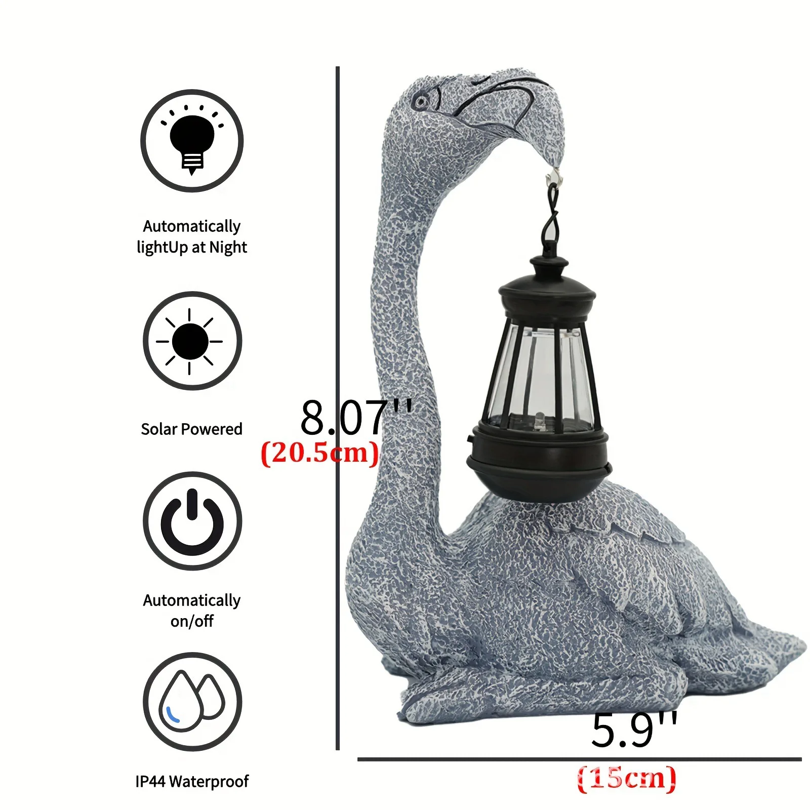 Flamingo Statue Solar LED Light Decoration Outdoor Garden Porch Courtyard Creative Resin Technology