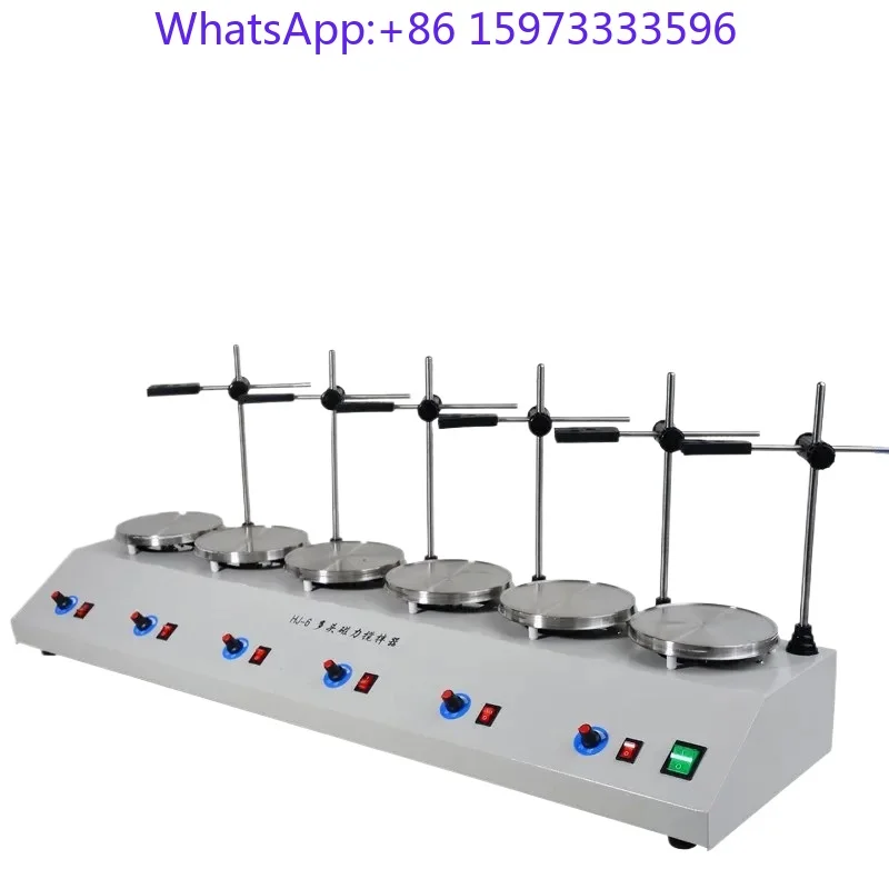 Multi‑Head Magnetic Heating Stirrer HJ‑6 HJ‑6A HJ‑6B for Laboratory Intelligent Constant Temperature Liquid Mixing Processing