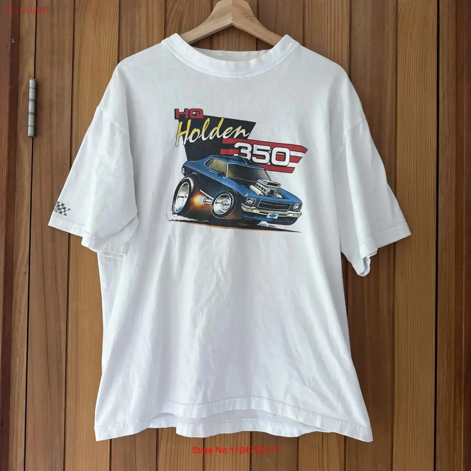 FLEXI SCHOLZ Vintage 1980 s T shirt HOLDEN HQ 350 Size XL vintage Washed streetwear homme Unisex Casual Top For Everyday Wear