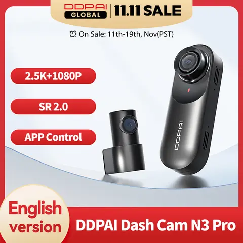 DDPAI Mola N3 Pro 대시 카메라 운전 차량 캠 Wifi 스마트 연결 자동차 레코더 2.5K 자동차 DVR 대시 카메라