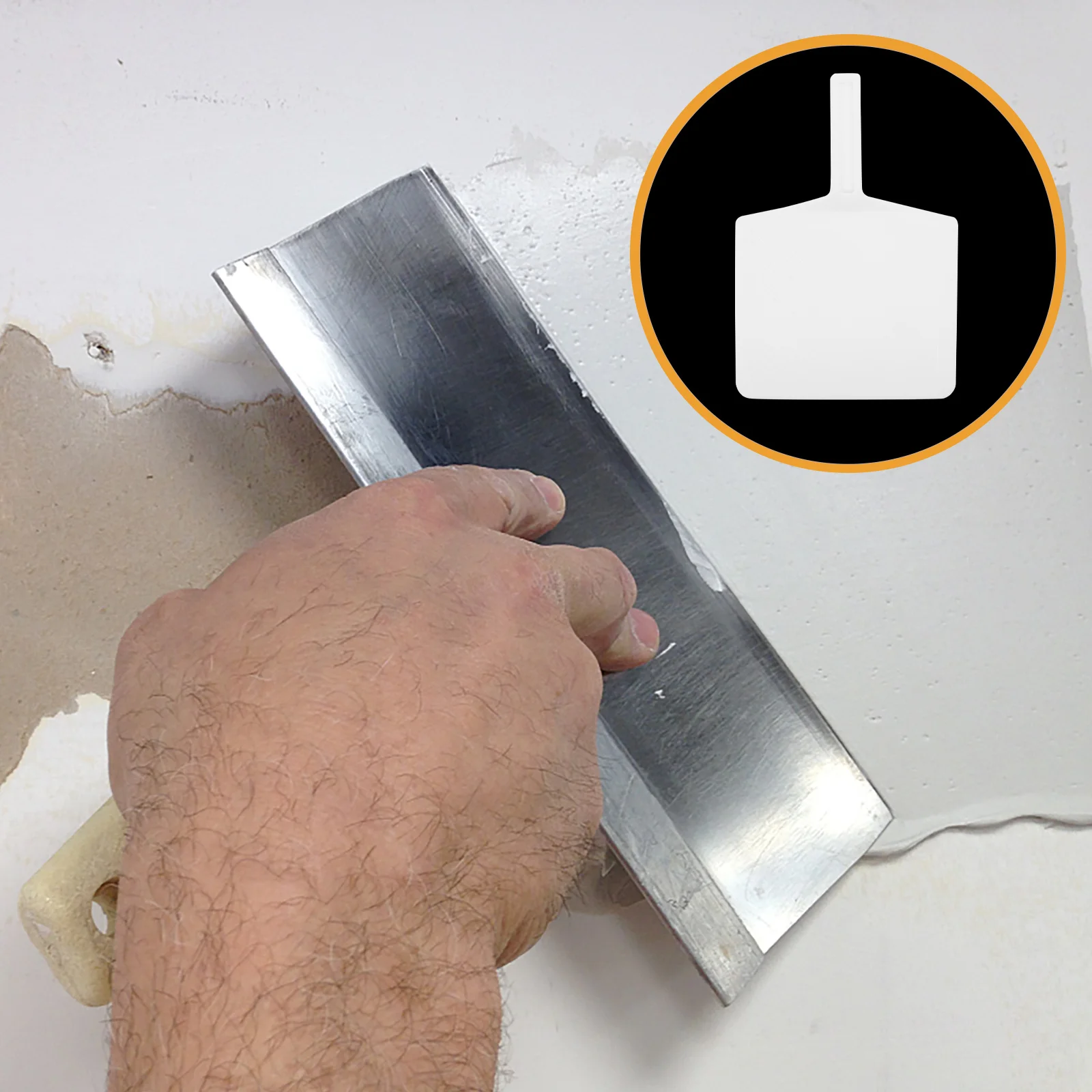 

2Pcs Plastic Concrete Finishing Trowel Ergonomic Handle Thick Durable Plastic Blade Construction Tool Efficient Labor Saving