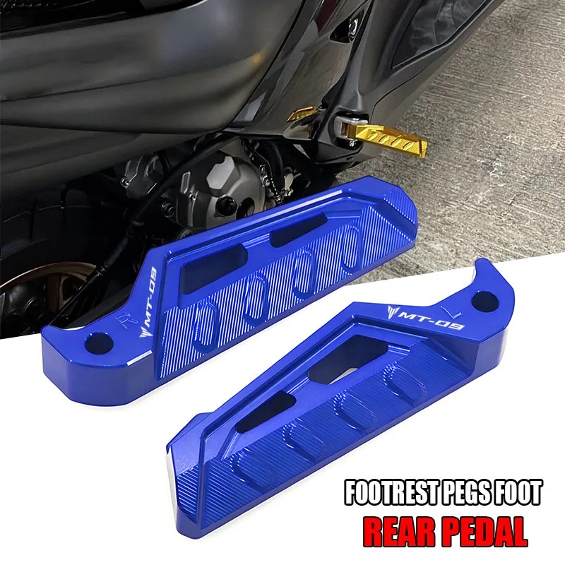 CNC Left and right Rear Passenger Footrests Foot pegs Foot Rests Pegs Pedals For Yamaha MT-09 MT 09 MT09 TRACER FZ09 FZ-09 FJ09