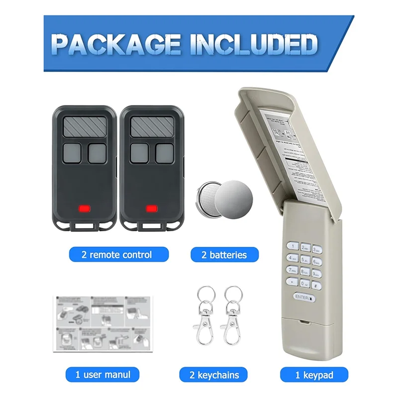 Telecomando per porta del garage 2 pezzi 890MAX, tastiera per apertura porta garage 877MAX, per openercraftsman-[Qahk]