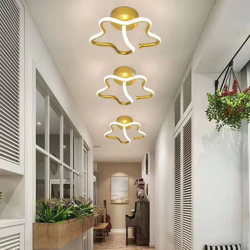 Imagem -05 - Nordic Led Luz de Teto Banhado a Ouro Estrela 16w Lâmpadas para Entrada Corredor Quarto Vestiário Luminárias Interiores