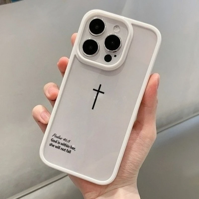 Trendy Cross and Bible Verse Transparent Phone Case for Xiaomi Poco X7 F7 X6 X5 Pro M6 Pro 4G Shockproof Protective Cover Funda view 3