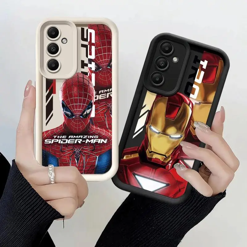 Phone Case for Samsung Galaxy A12 A13 A14 A22 A23 A24 A32 A33 A34 5G Silicone Soft TPU Marvel IronMan Spiderman Comics Cover