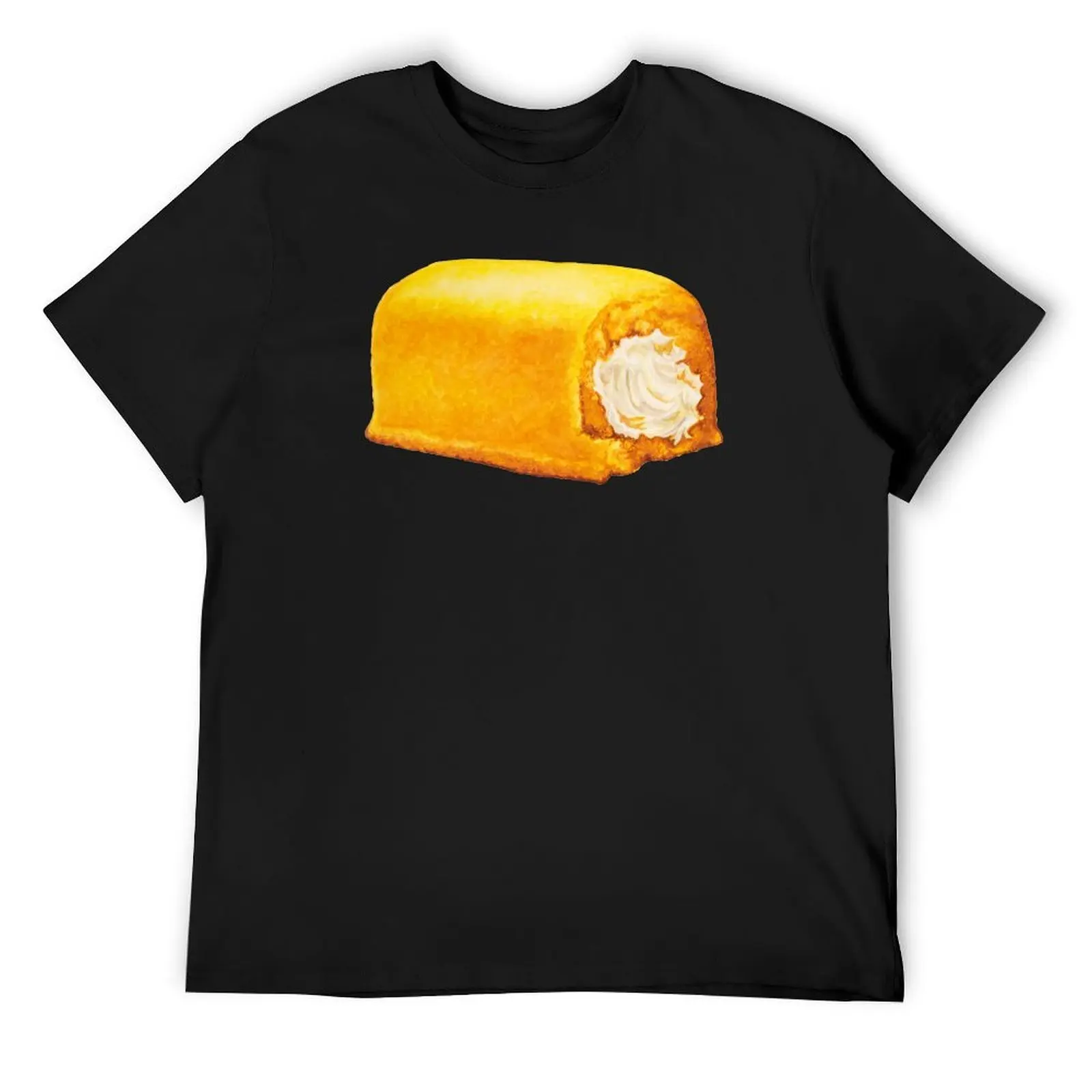 Yellow American Snack Cake Pattern T-Shirt rapper graphic tees anime figures customs anime stuff plain white t shirts men