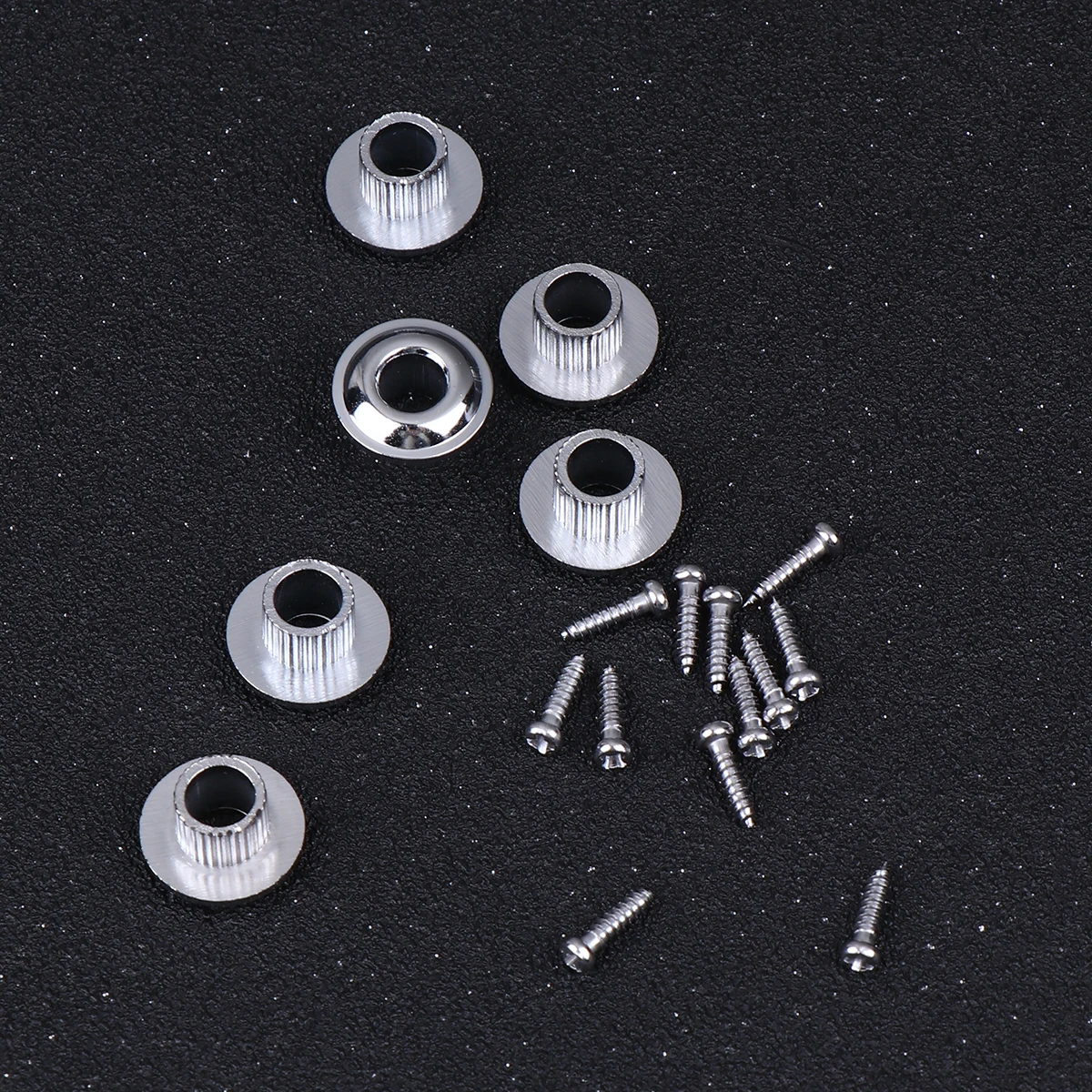

2 Sets Semiclosed Guitar Tuner Bushing Adapter Ferrules Conversion Mounting Screws Fit Wood Folk Guitar Machine Heads Durable