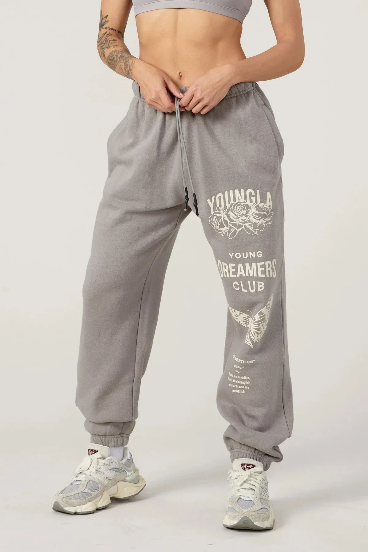 Youngla-pantalones de chándal de ocio para gimnasio, culturismo, correr, entrenamiento, algodón, estampado de rizo, ramo, novedad de 2023