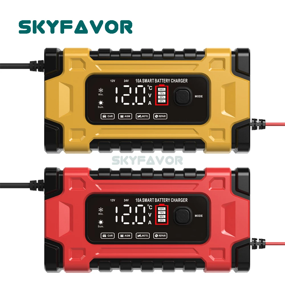 

Best selling digital car battery charger 12V 24V 10A fast automatic Maintenance-free deep cycle car truck battery charger