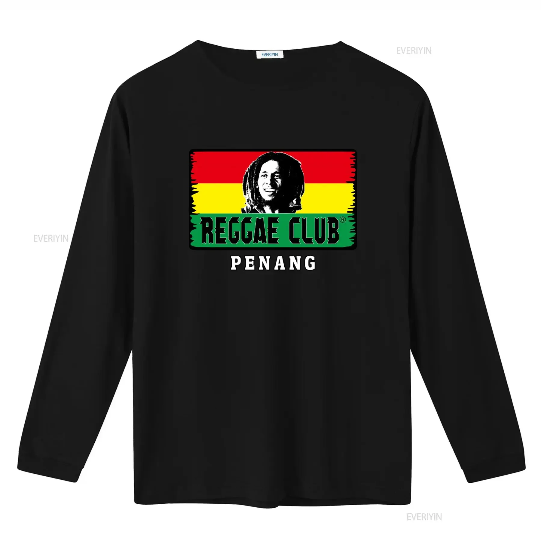 Vintage 90s Bob Marley Reggae Club Rasta Style T Shirt with Penang Print vintage Washed homme fashion Versatile Soft graphic