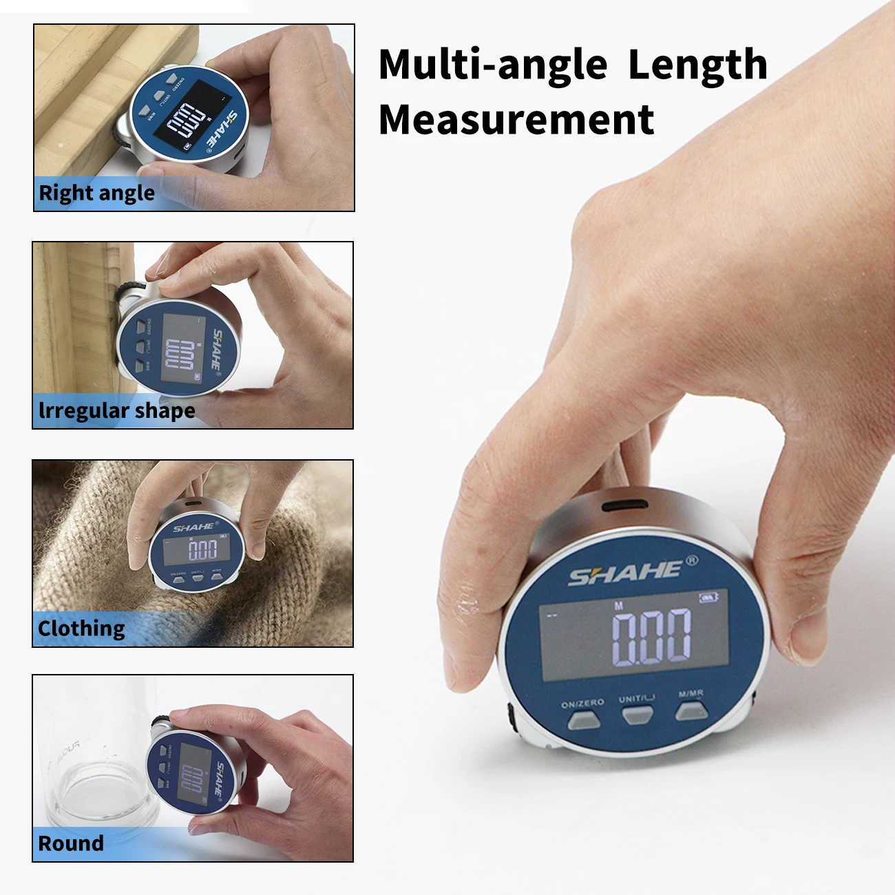 SHAHE LCD Display Digital Ruler Type-C Electronic Tape Measure With Rechargeable High Accuracy Handheld Length Measuring Tool