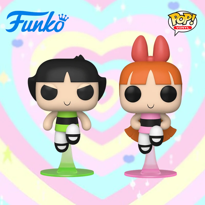 Funko Pop The Powerpuff Girls Figures Blossom Bubbles Buttercup 1080 1081 1082 شخصية من الفينيل قابلة للجمع نموذج محدود ألعاب هدايا