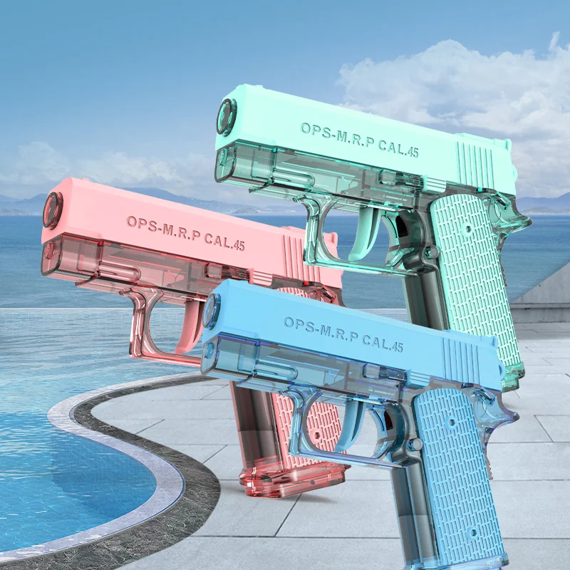 2025 nouveau jouet de pistolet à eau de pistolet M1911, jouet d'extérieur de jeu de tir de plage de fête de piscine d'été, cadeau d'anniversaire pour enfants de pistolet à eau
