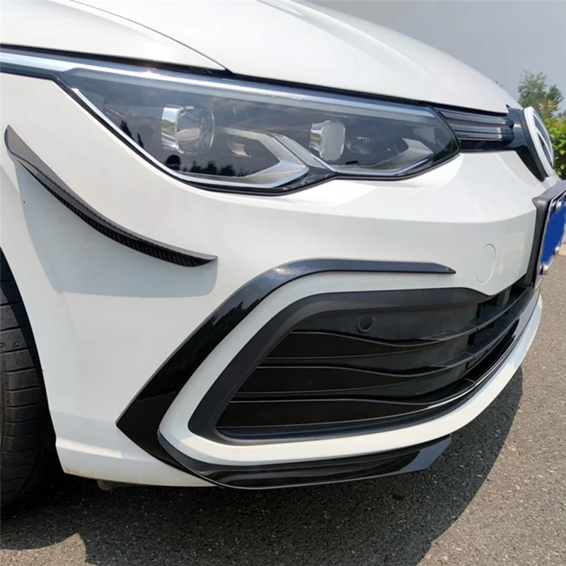Car Front Grille Grill Moulding Strips Fog Light Cover Trim For VW Golf 8 Mk8 2021 2022 Abs Automotive Modification Accessories