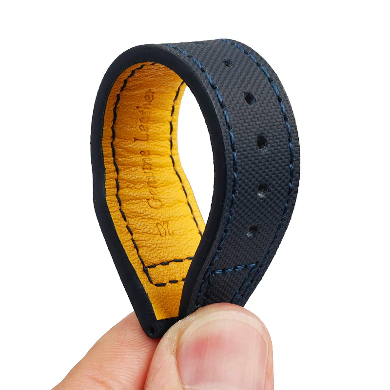 20 مللي متر 21 مللي متر 22 مللي متر ل IWC الطيار الأمير الصغير/مرسيدس AMG بتروناس F1 مارك 18 حزام ساعة رجالي أسود أزرق نايلون جلد حزام الساعات