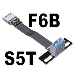 USB 3.1 Type-A Female to Type-E Male Extension Cable Internal USB3.1 Type E Flat Cord with Screw Holes for Motherboard 13P/16P