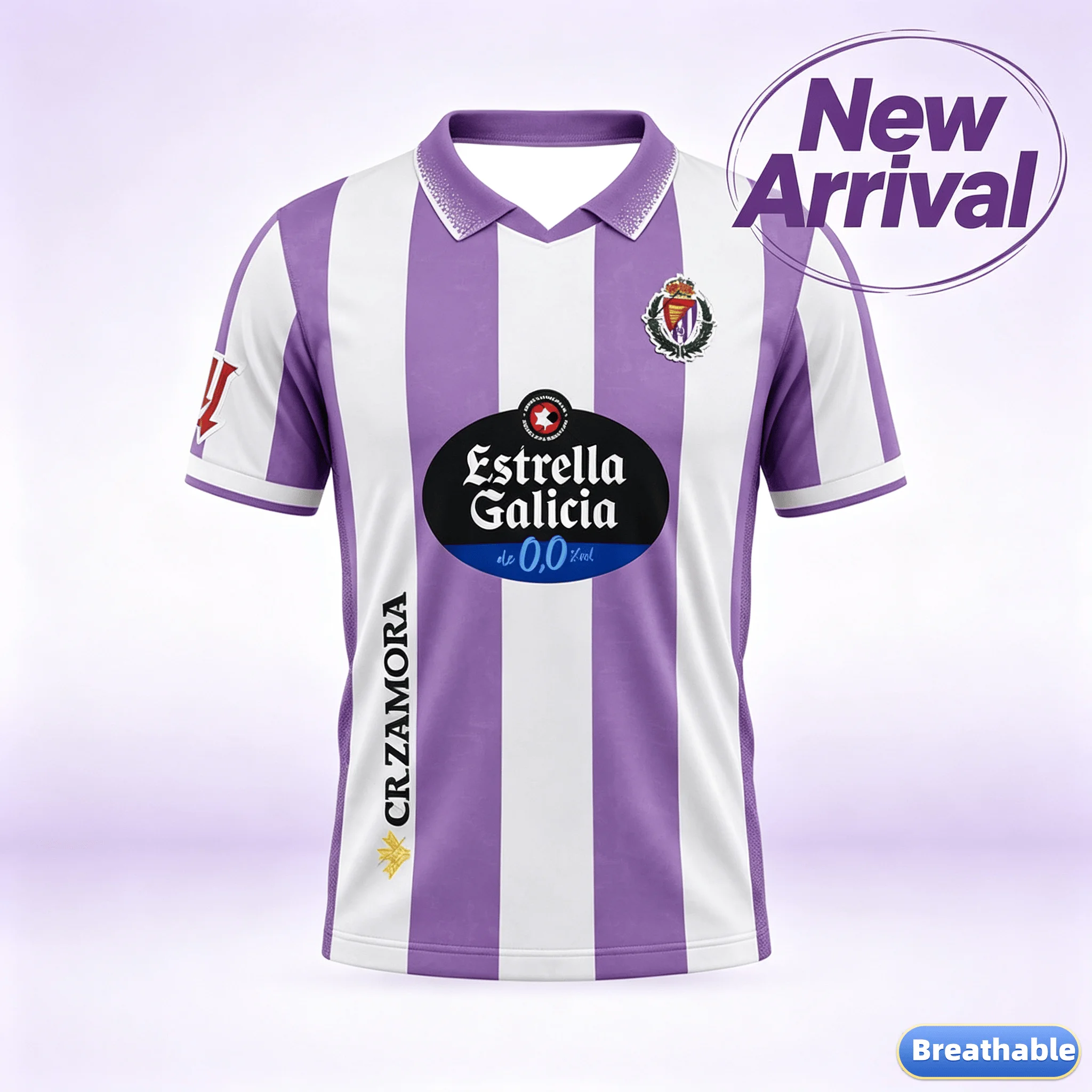 2026-27 Spain Mens Soccer Game Top Adult Breathable T-shirt Unisex Sports Real Valladolid Home Training Dry-fit Football Jersey