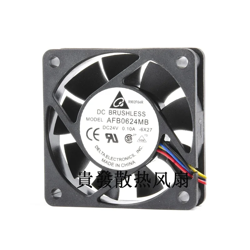 Ventilateur de Refroidissement pour Delta AFB0624MB 6015 24V 0.10a 6cm Refroidisseur 60mm 60*60*15mm 4 Fils