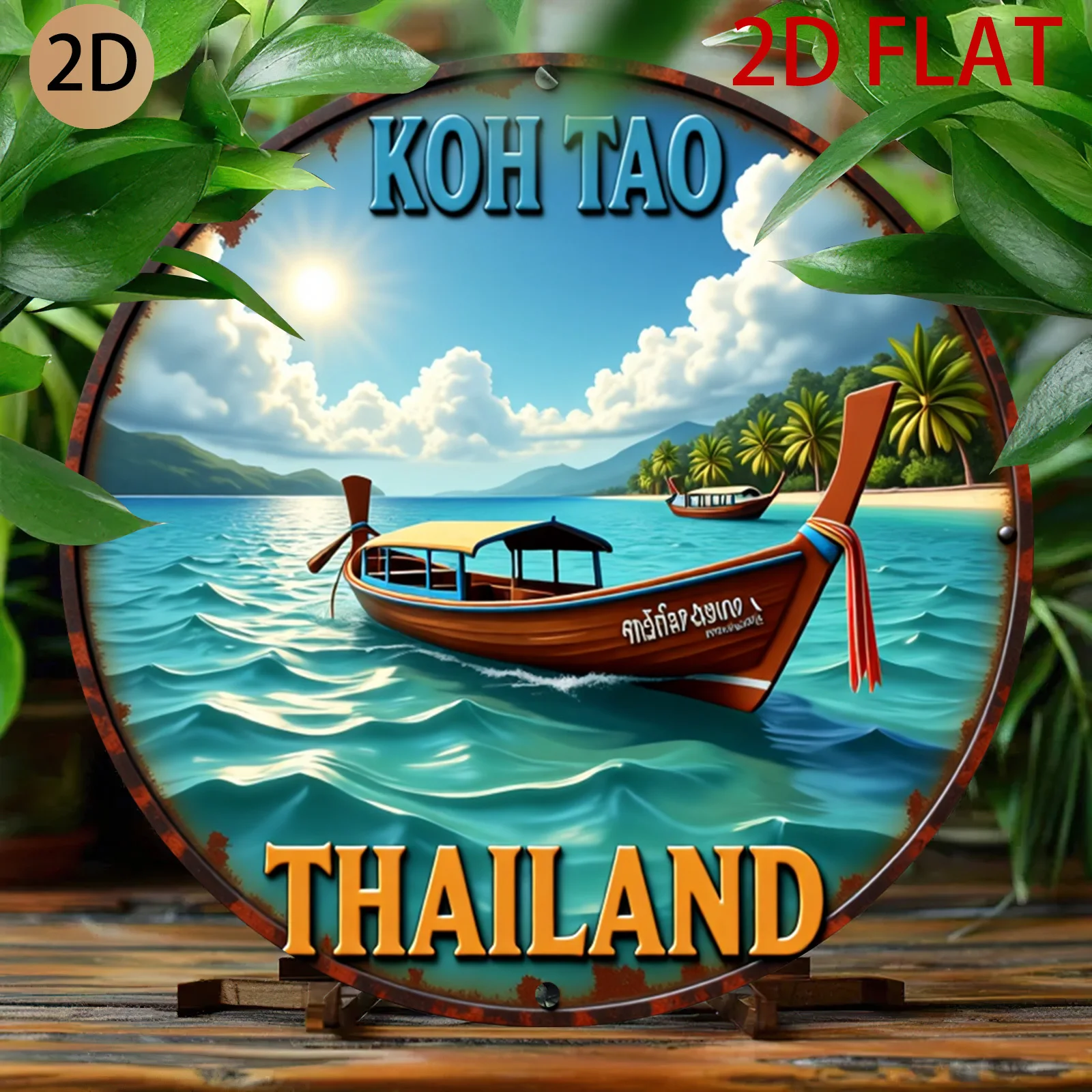 Home Decor Logo Design - 2D Płaski Okrągły Logo Koh Tao