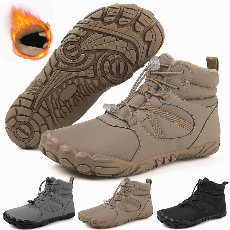 

Женские и мужские зимние зимние ботинки | Минималистичные теплые ботильоны с поддержкой свода стопы | Подошва с нулевым падением | Коробка с широким пальцем на пять пальцев